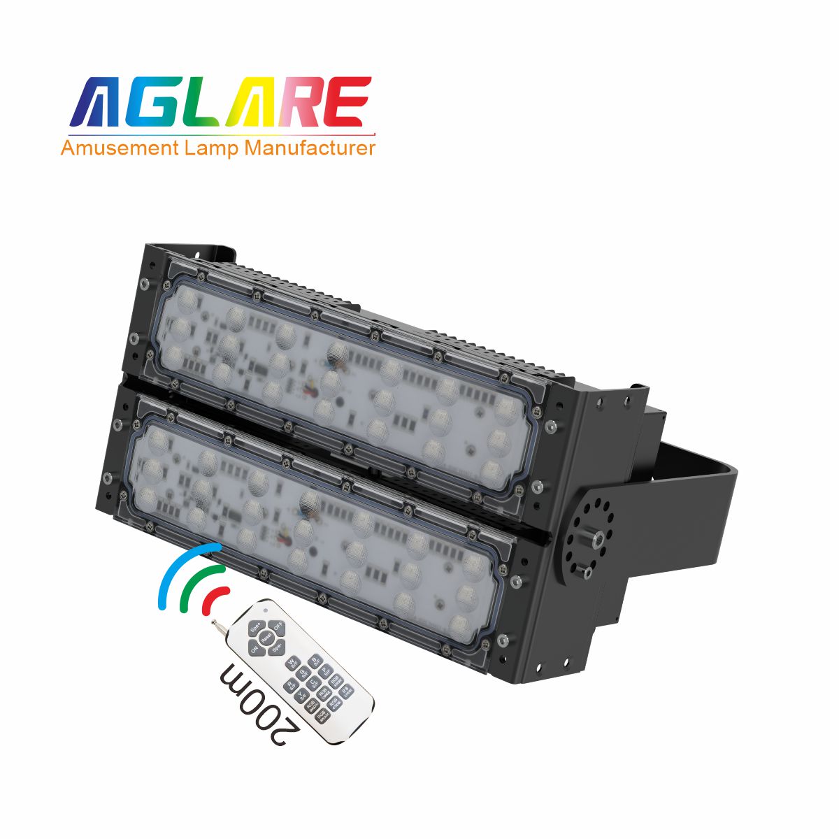 100W LED彩色泛光灯 RGB投光灯带？仄