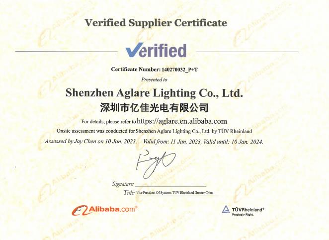 金狮贵宾会照明提供的第三方工厂现场认证